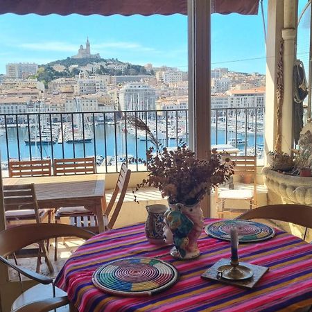 Grand T2 Surplombant Le Vieux Port Marseille Apartment Bagian luar foto